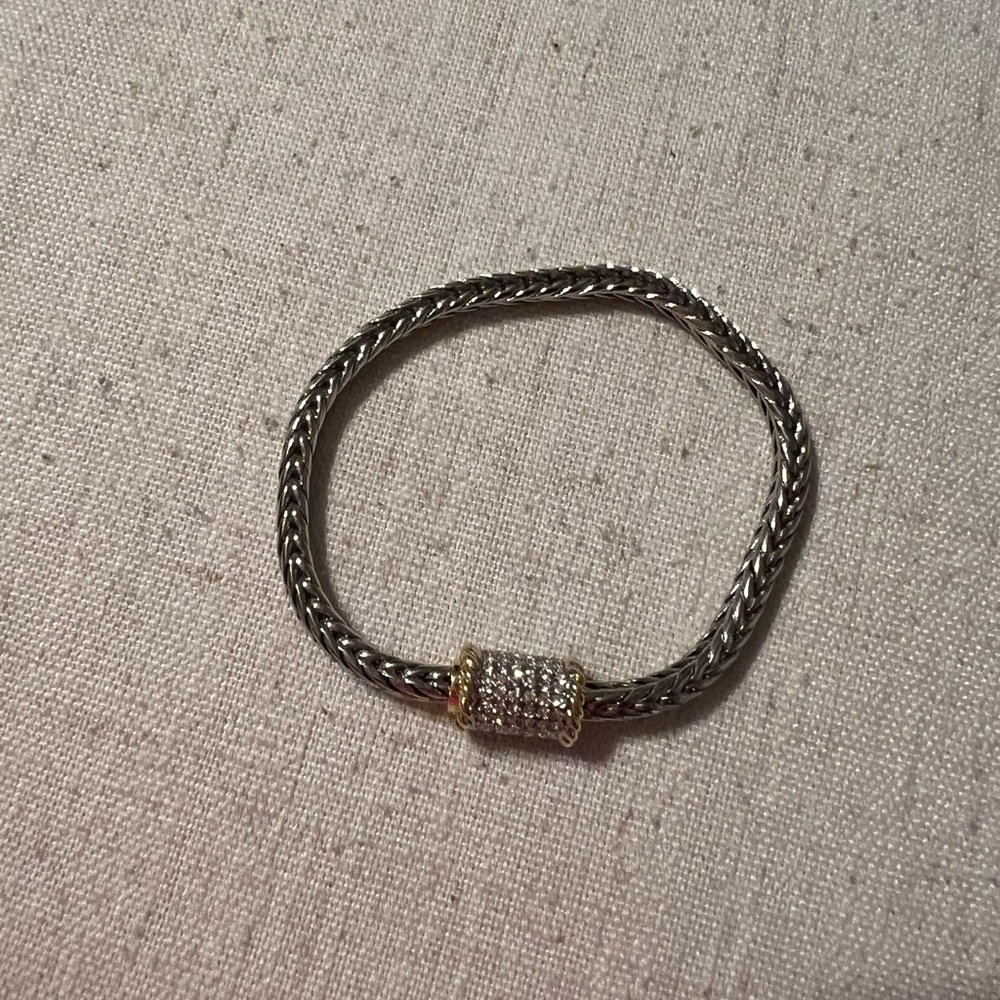 Elegant Silver and Gold Bracelet